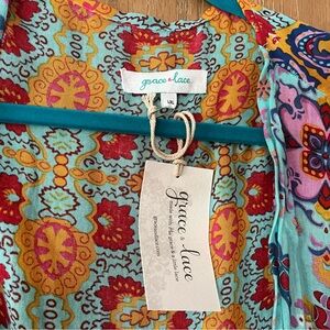 Grace & Lace Multicolor Bohemian Cardigan